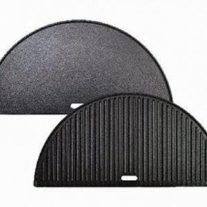 Kamado Joe® Half Moon Cast Iron Reversible Cooking Griddle - Classic Joe