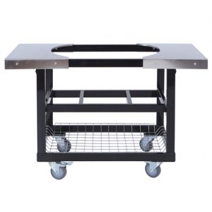 Primo Grills Metal Cart base with stainless steel side shelves