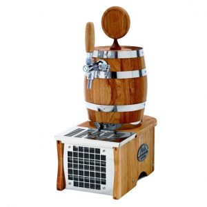 Lindr beer system Flow cooler made of oak wood